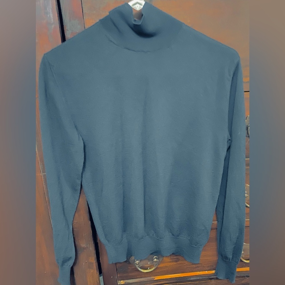 Bottega Veneta Midnight Navy Blue MockTurtleneck Sweater made in Italy 🇮🇹 - Picture 16 of 17